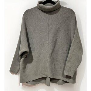 Trendy Oversized Turtleneck Sweater Women’s Small Long Knitted Cozy Pullover